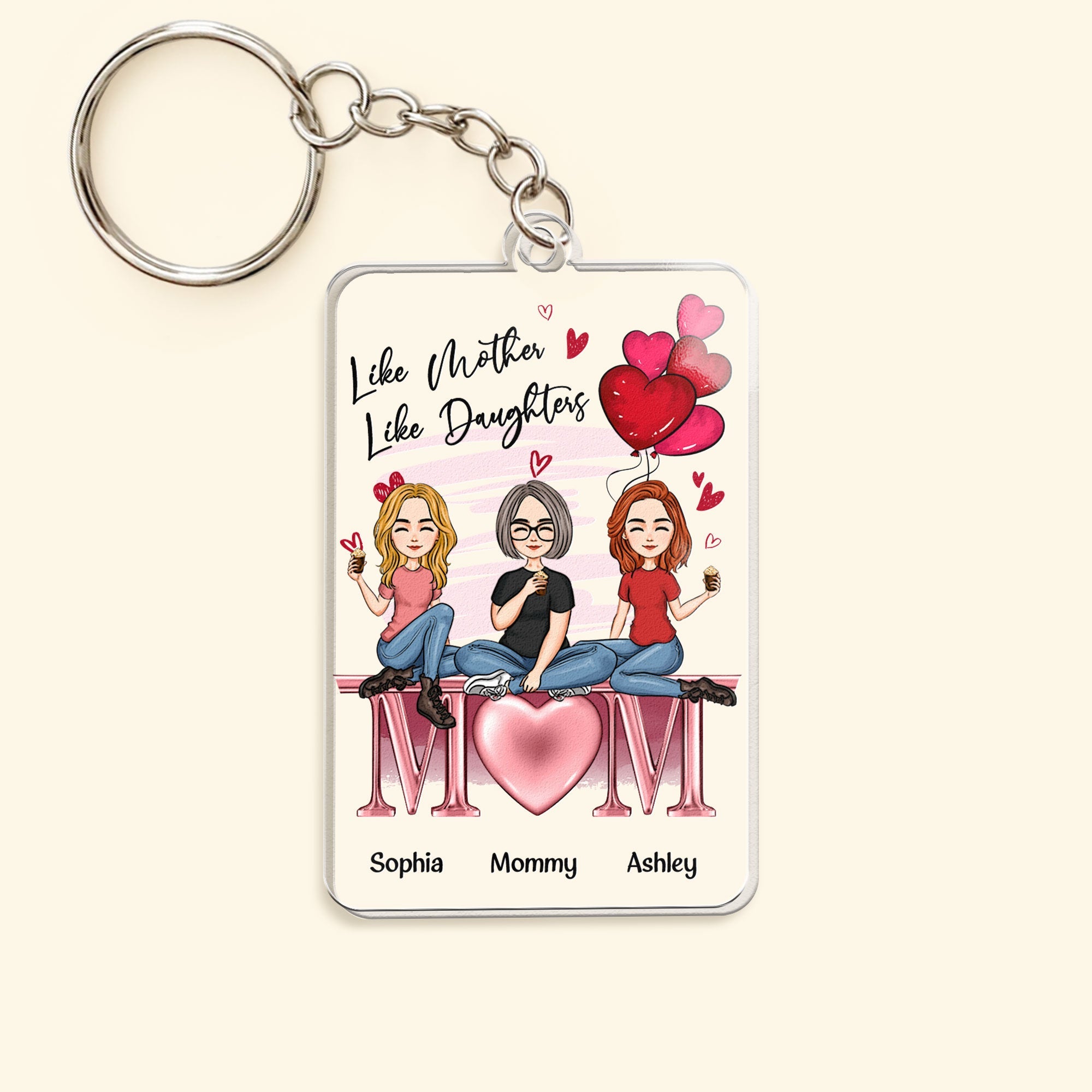 Like Mother Like Daughter - Personalized Acrylic Keychain