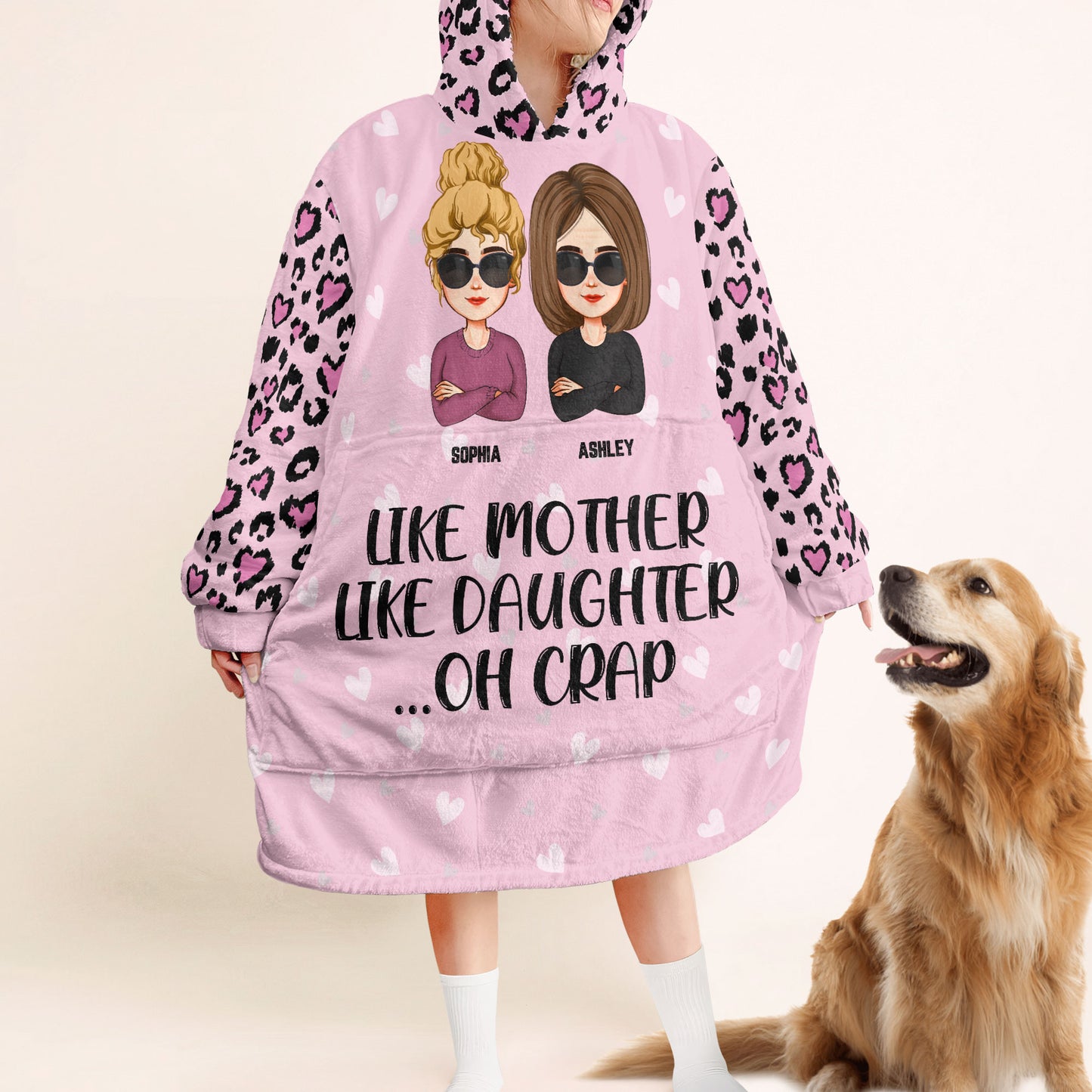 Like Mother Like Daughter - Personalized Blanket Hoodie