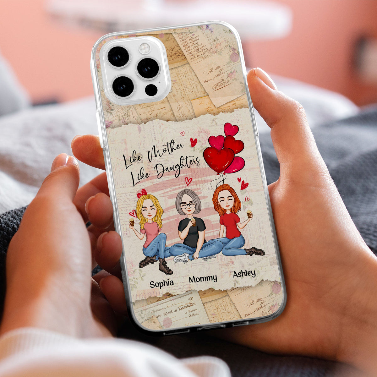 Like Mother Like Daughter - Personalized Clear Phone Case – Macorner
