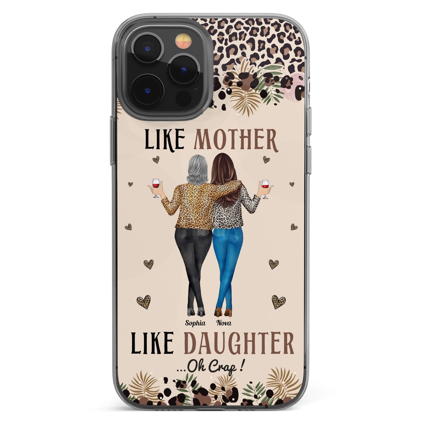 Like Mother Like Daughter Son Oh Crap - Personalized Clear Phone Case