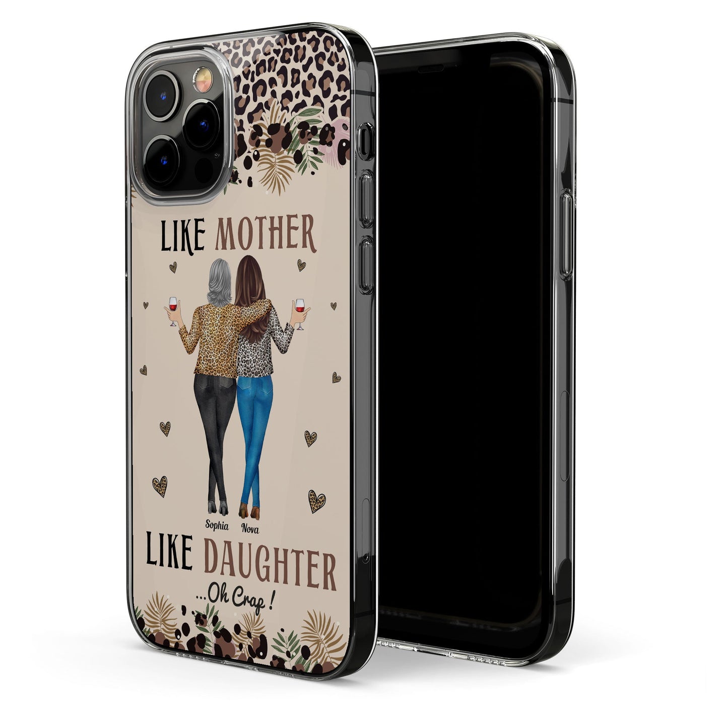 Like Mother Like Daughter Son Oh Crap - Personalized Clear Phone Case