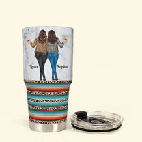 Like Mother Like Daughter Uh Oh Leopard Version - Personalized 30oz Tumbler - Funny Birthday Gift For Mom, Wife, Daughters, Sisters