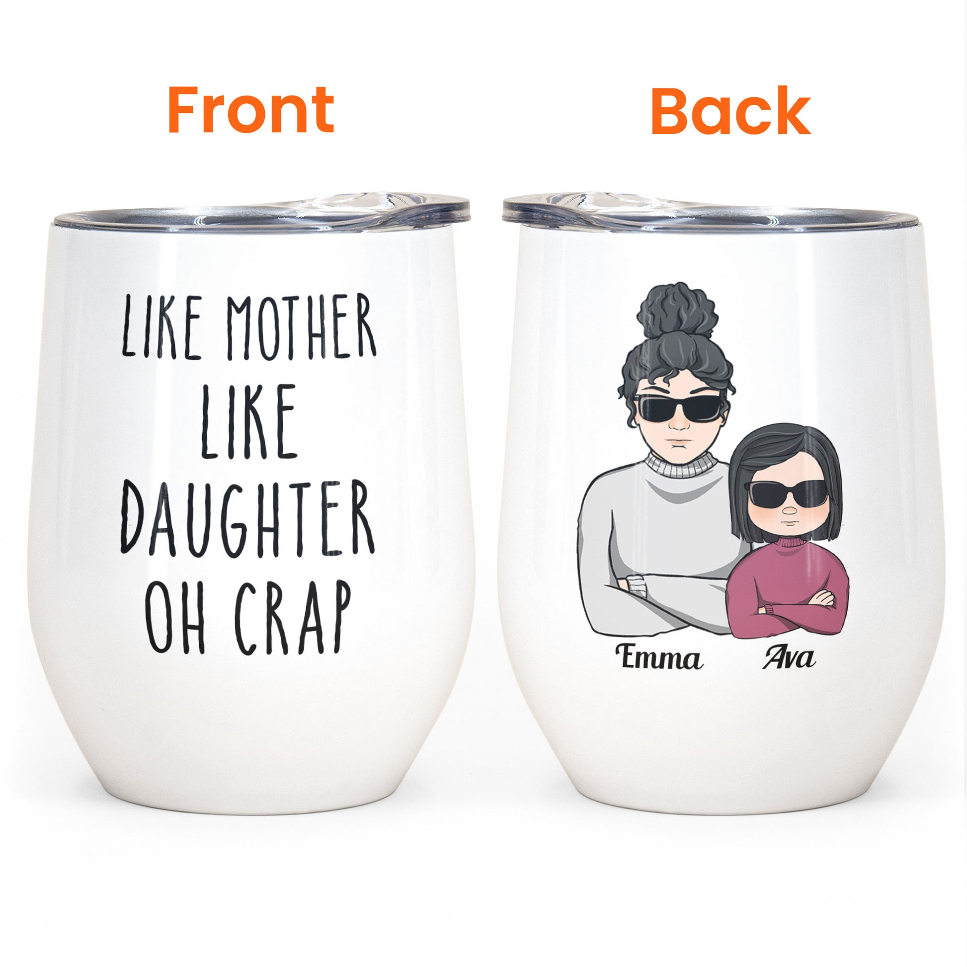 Like Mother Like Daughter Oh Crap - Personalized Wine Tumbler - Gifts –  Loveable