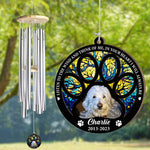 Listen To The Wind And Think Of Me - Personalized Photo Suncatcher Wind Chimes