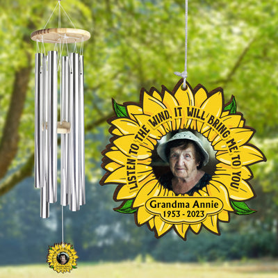Listen To The Wind, It Will Bring Me To You - Personalized Photo Wind Chimes