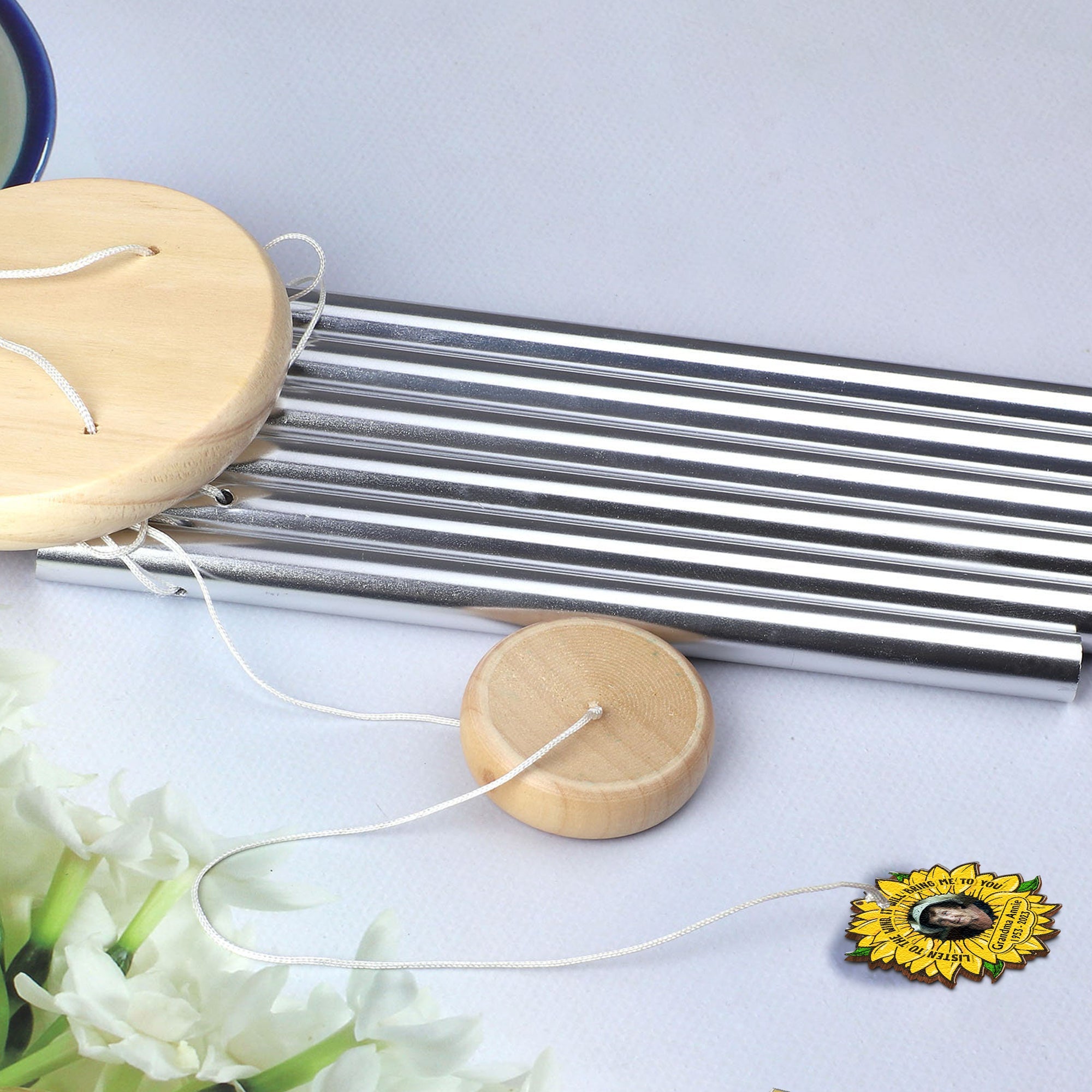 Listen To The Wind, It Will Bring Me To You - Personalized Photo Wind Chimes
