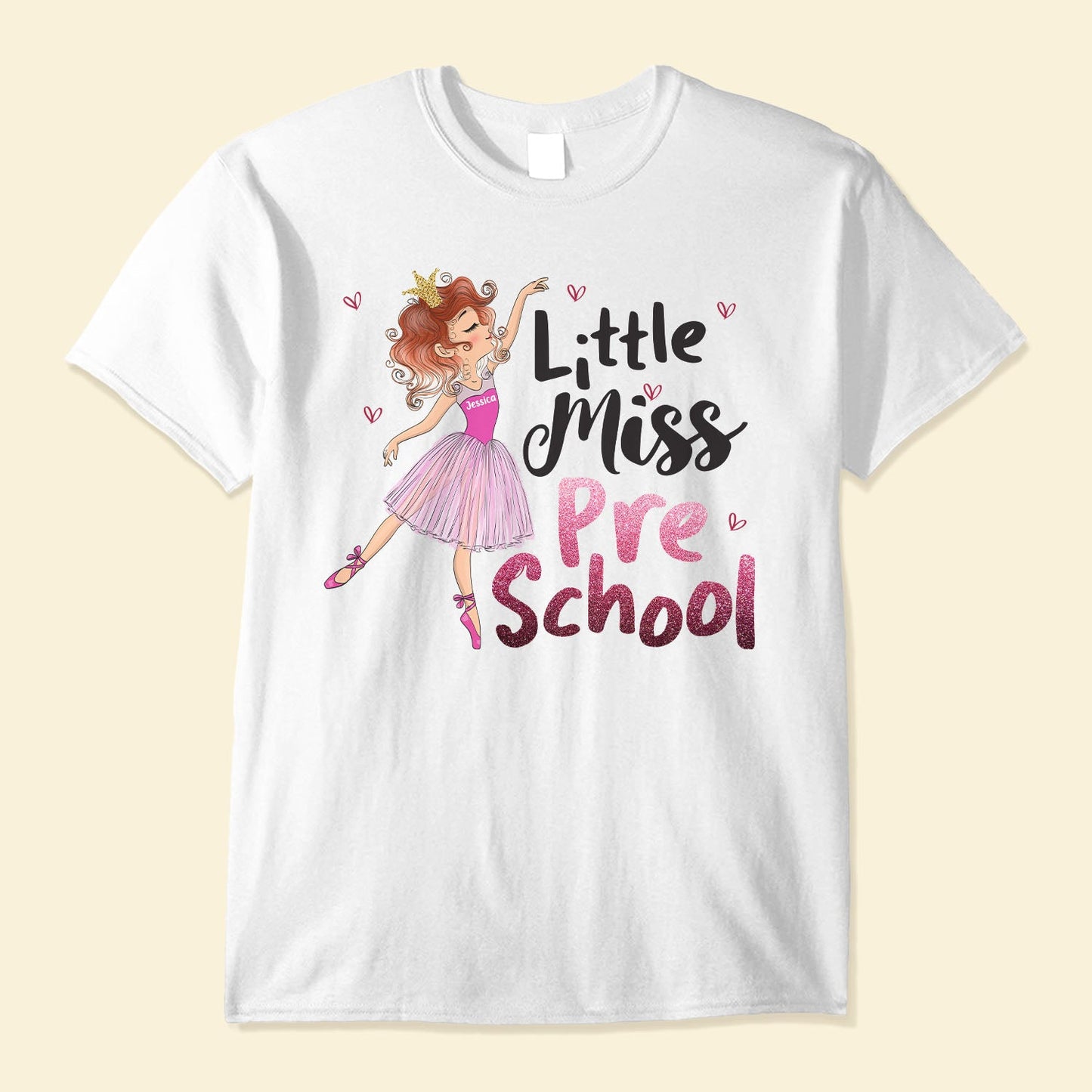 Little Miss First Grade - Personalized Shirt - Back To school Gift For Daughter, School Girl, Student, Kids