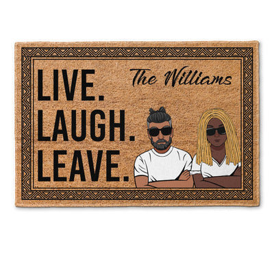 Live Laugh Leave - Personalized Doormat