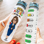 Livin' That Teacher Life - Personalized Water Tracker Bottle