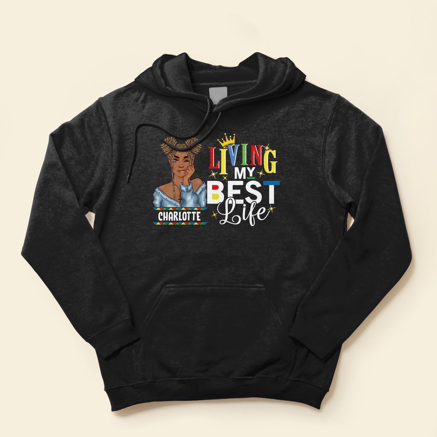 Living My Best Life - Personalized Shirt - Birthday Gift For Black Woman 