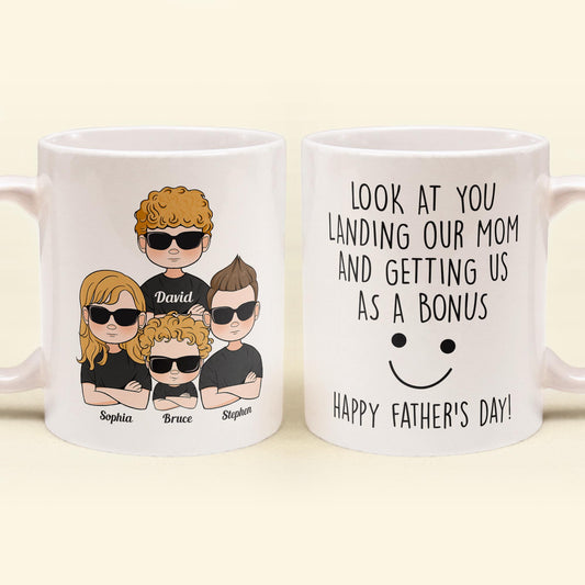 Look At You Stepdad - Personalized Mug - Birthday, Father's Day Gift For Stepdad, Bonus Dad, Dad, Stepfather