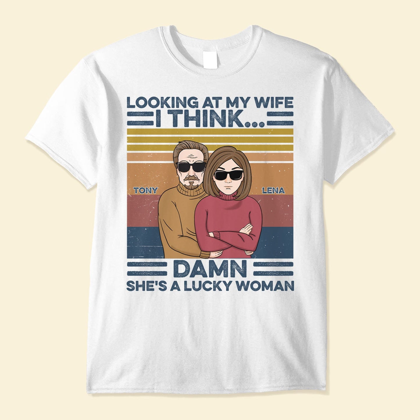 Looking At My Wife - Personalized Shirt - Birthday, Valentine Gift For Husband