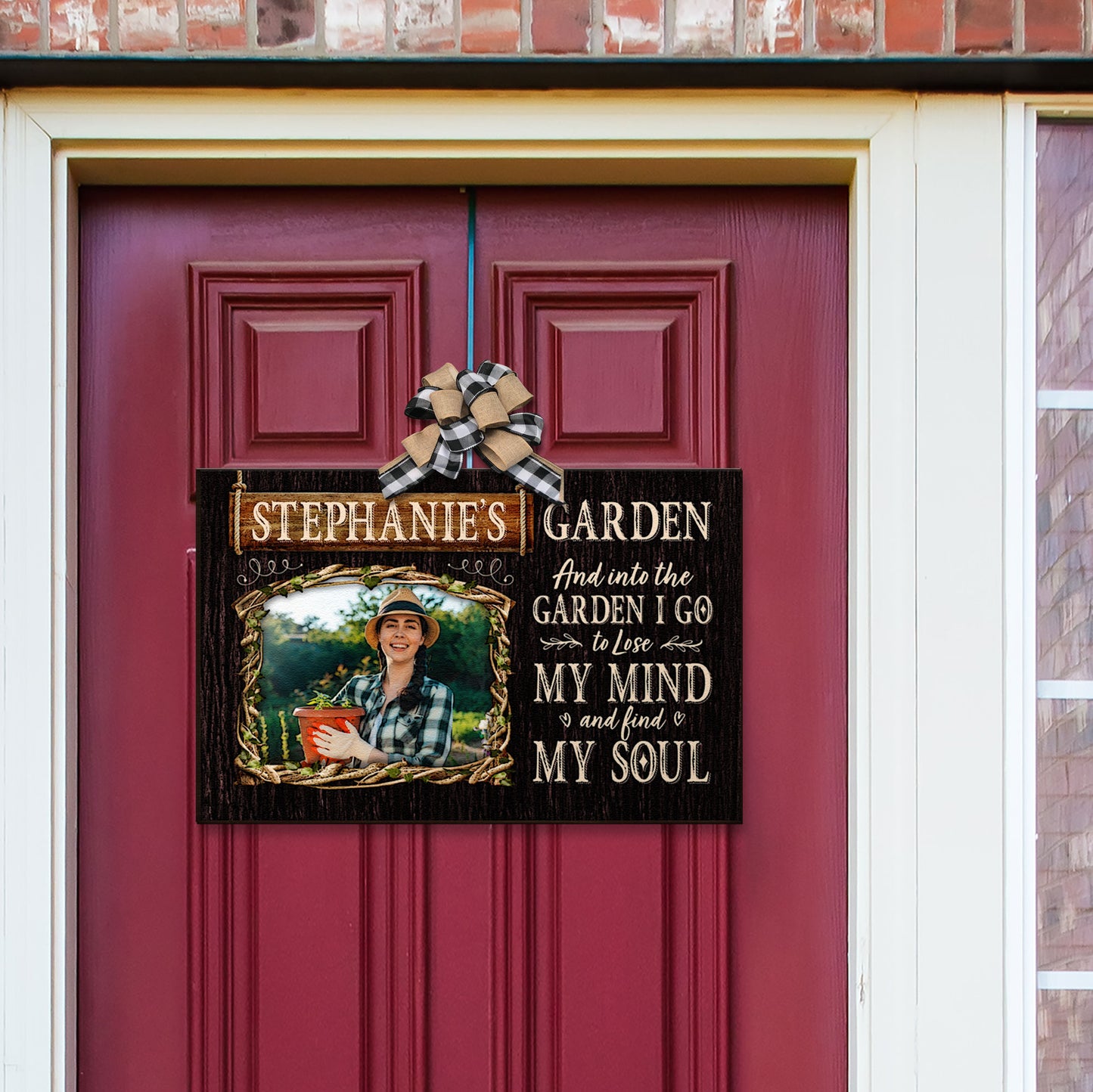 Lose My Mind And Find My Soul - Personalized Custom Shaped Wood Photo Sign