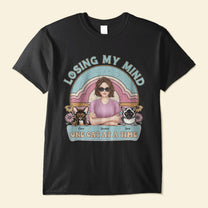 Losing My Mind One Cat At A Time - Personalized Shirt - Birthday, Funny Gift For Cat Lovers, Cat Moms, Cat Owners
