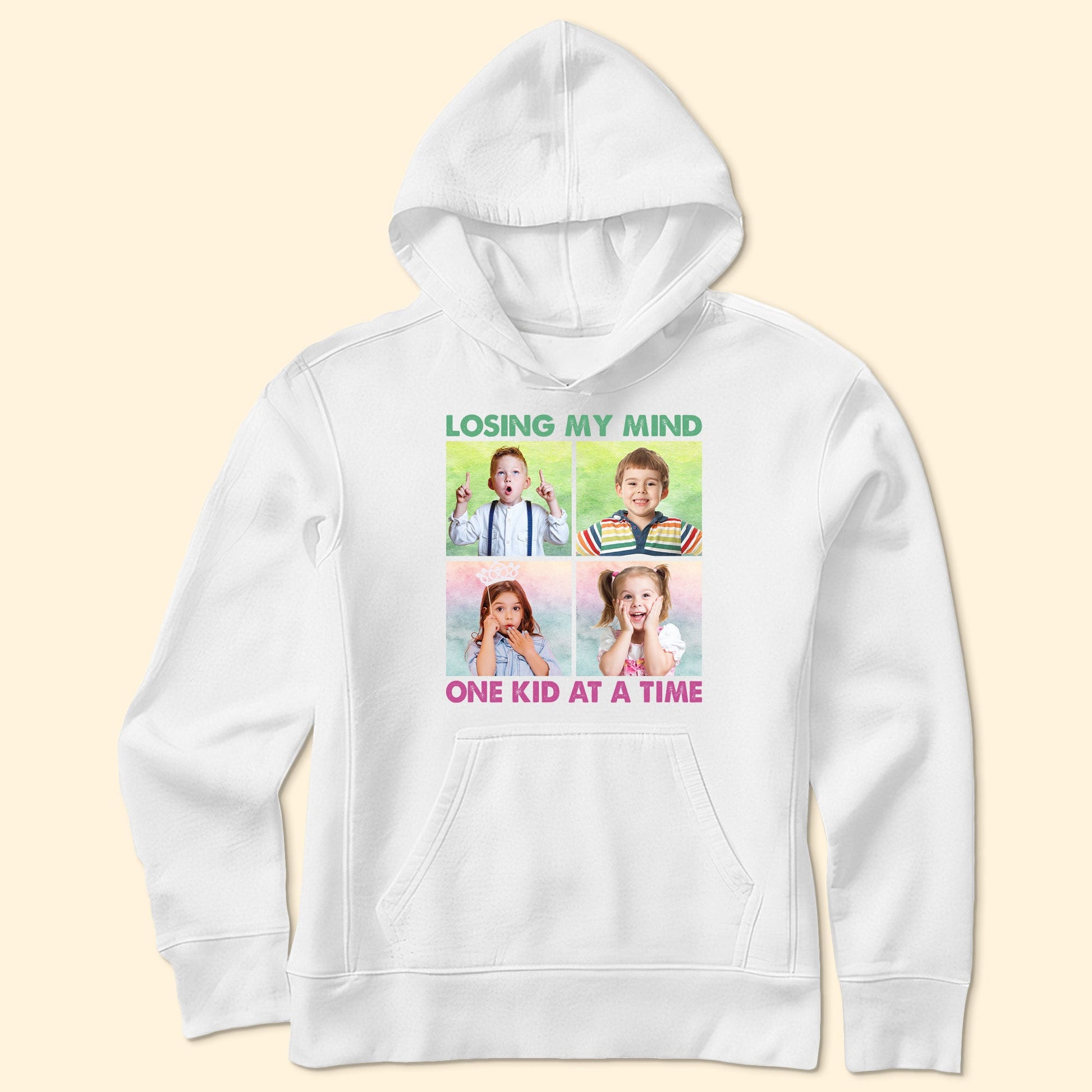 Losing My Mind One Kid At A Time - Personalized Photo Shirt