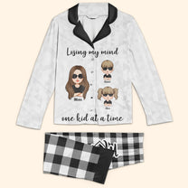 Losing My Mind One Kid At A Time - Personalized Women's Pajamas Set - Mother's Day Gift From Husband For Wife - Gift For Mom
