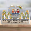 Love Between A Mother &amp; Daughters Is Forever - Personalized Mom Shaped Acrylic Plaque