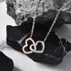 Love Between Mother &amp; Daughter Lasts Forever - Personalized Double Heart Necklace