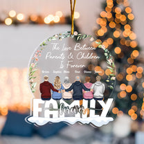 Love Between Parents & Children - Personalized Snow Globe Shaped Acrylic Ornament