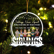 Love Between Siblings Is Forever - Personalized Snow Globe Shaped Acrylic Ornament