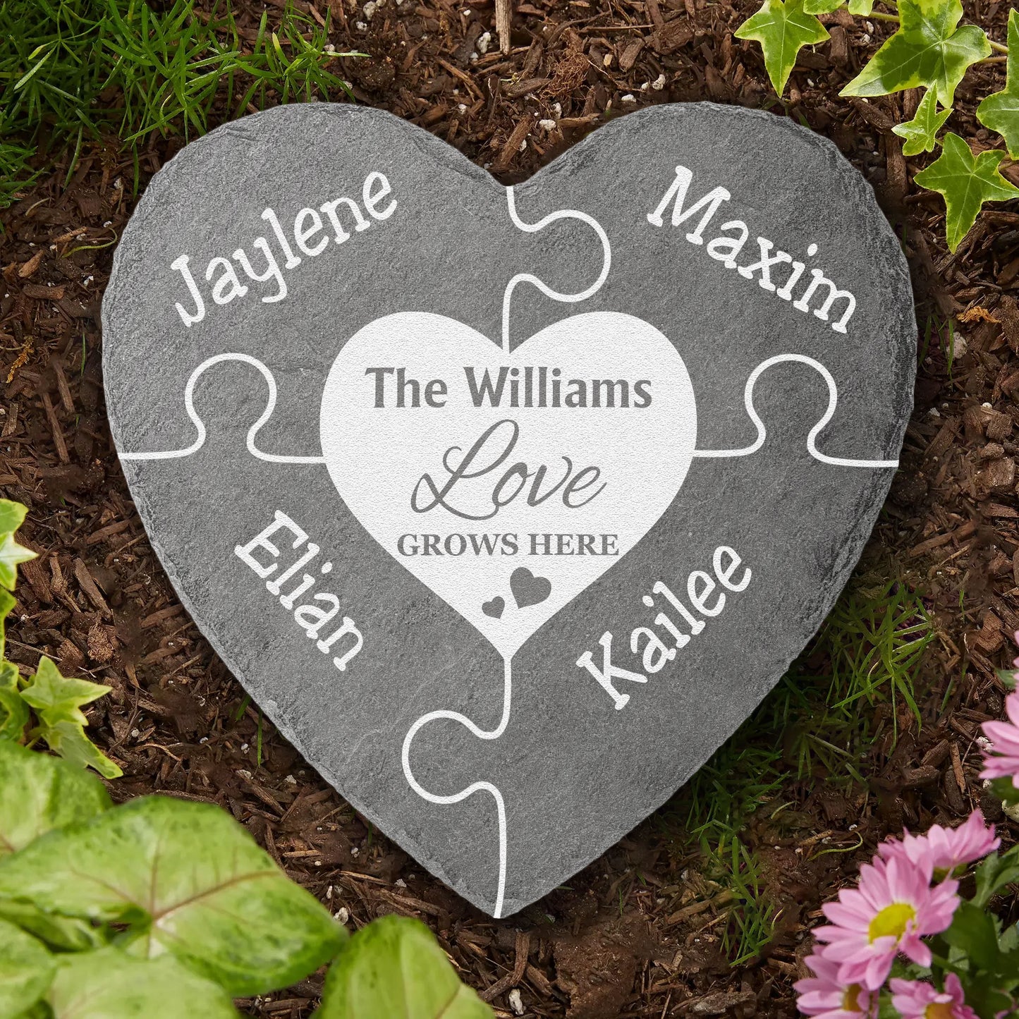 Love Grows Here - Personalized Garden Stone
