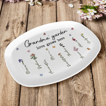 Love Grows In Grandma's Garden - Personalized Platter