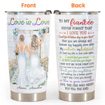 Love Is Love - Personalized Tumbler Cup - Anniversary Gift For Couple - Bride