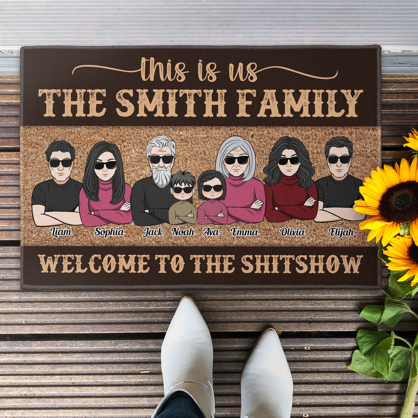 This Is Us Welcome To The Shitshow - Personalized Doormat