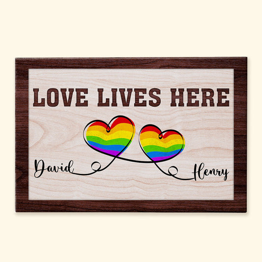 Love Lives Here - Personalized Wrapped Canvas