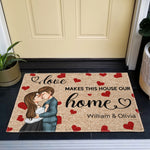 Love Makes This House Our Home - Personalized Doormat