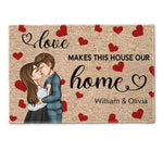 Love Makes This House Our Home - Personalized Doormat