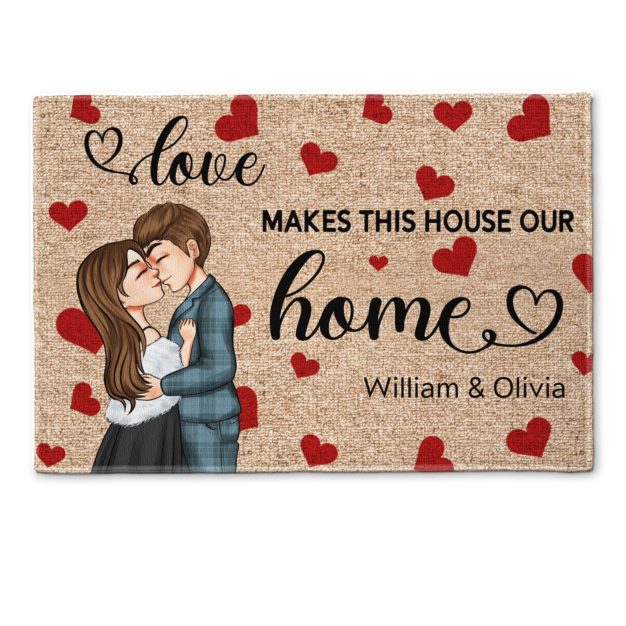 Love Makes This House Our Home - Personalized Doormat