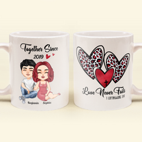 Love Never Fails - Personalized Mug - Anniversary, Valentine's Day Gift For Spouse, Husband, Wife, Lovers, Girlfriend, Boyfriend