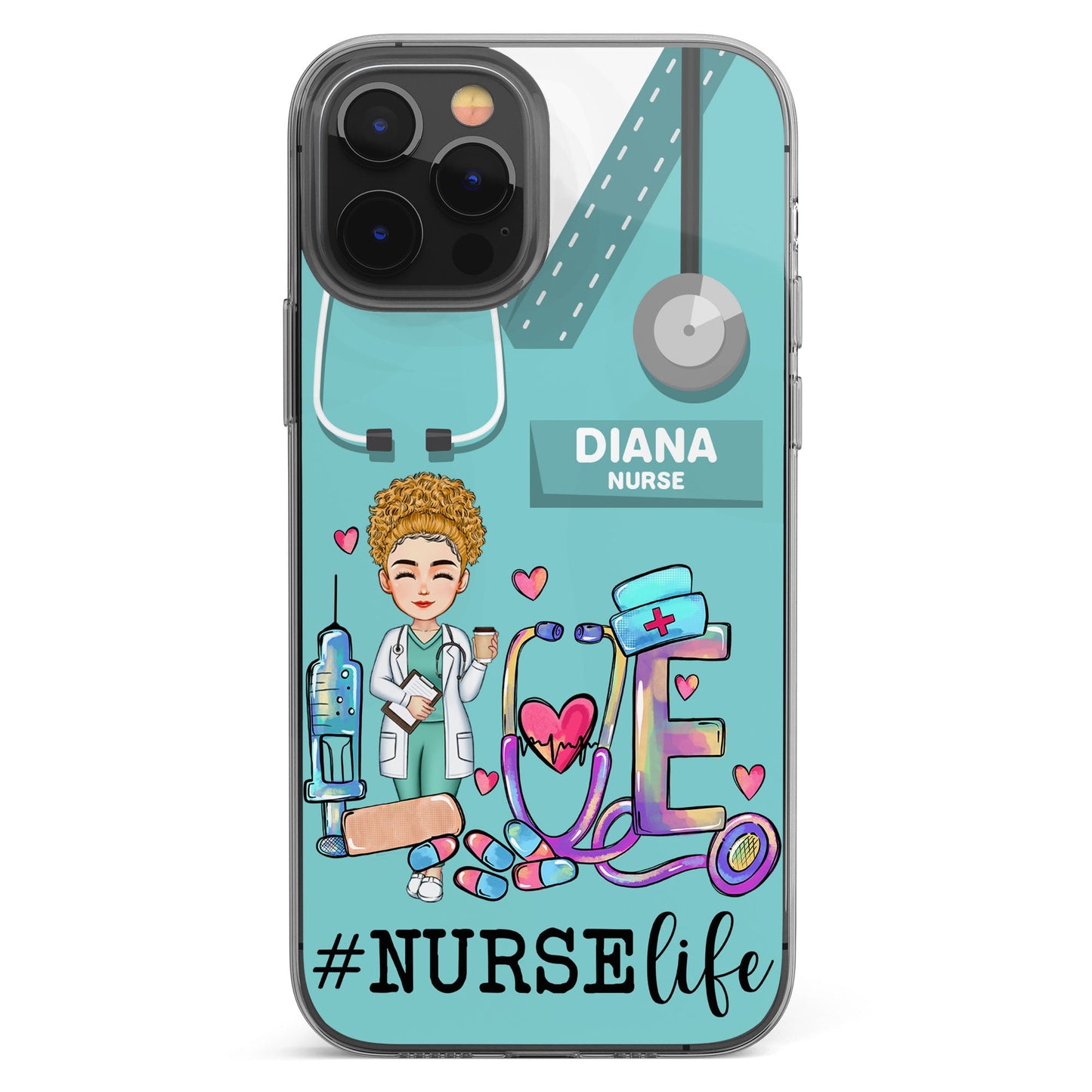 Love Nurse Life - Personalized Clear Phone Case