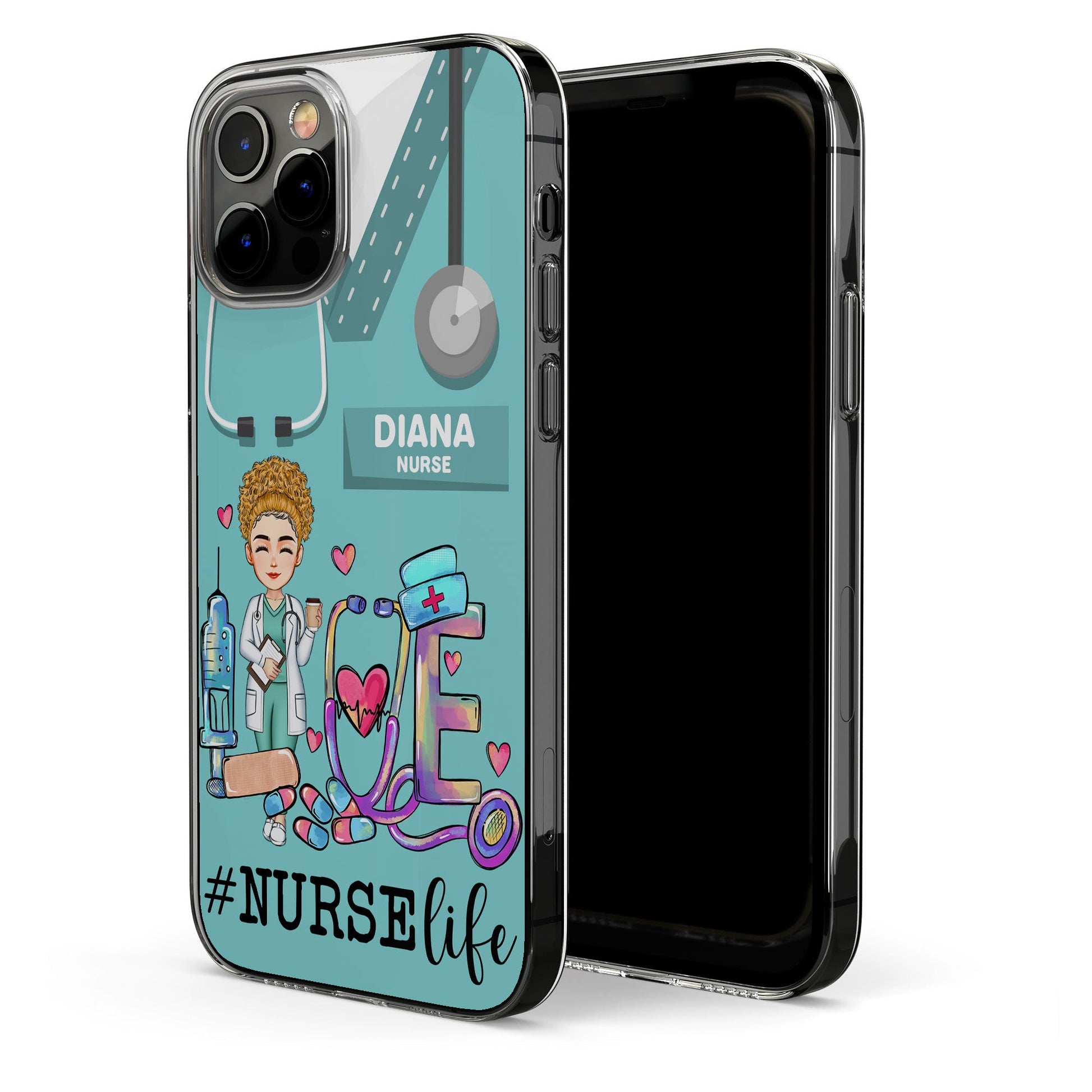 Love Nurse Life - Personalized Clear Phone Case