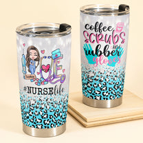 Love Nurselife Scrubs - Personalized Tumbler Cup - Gift For Doctor & Nurse - Cartoon Nurse