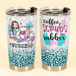 Love Nurselife Scrubs - Personalized Tumbler Cup - Gift For Doctor & Nurse - Cartoon Nurse
