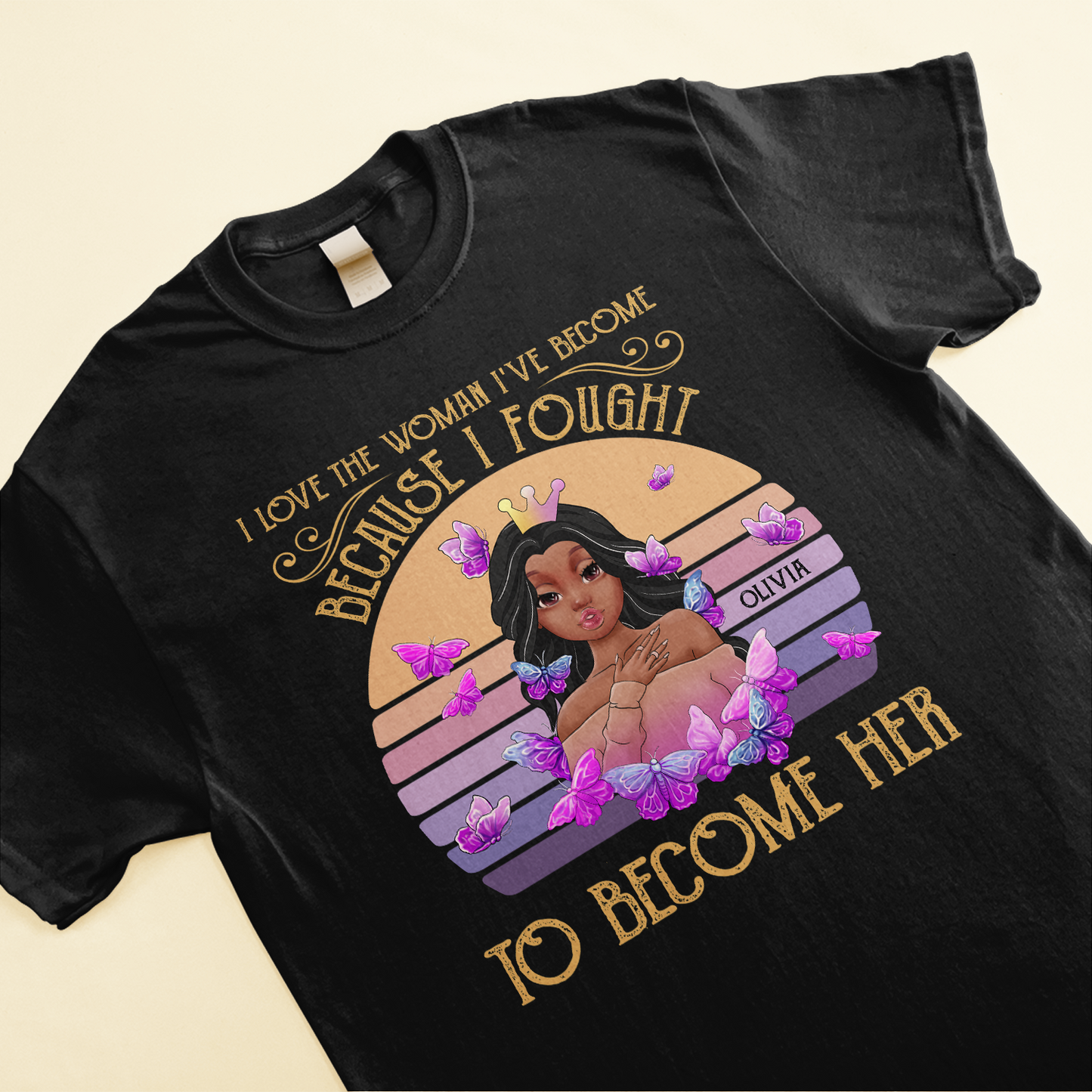 Love The Woman I've Become - Personalized Shirt - Birthday & Christmas Gift For Black Girls