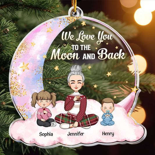 Love To The Moon - Personalized Acrylic Ornament