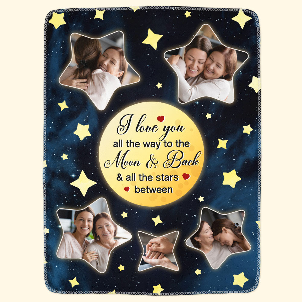 Love You All The Way - Personalized Photo Blanket