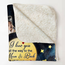 Love You All The Way - Personalized Photo Blanket