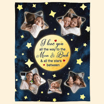 Love You All The Way - Personalized Photo Blanket