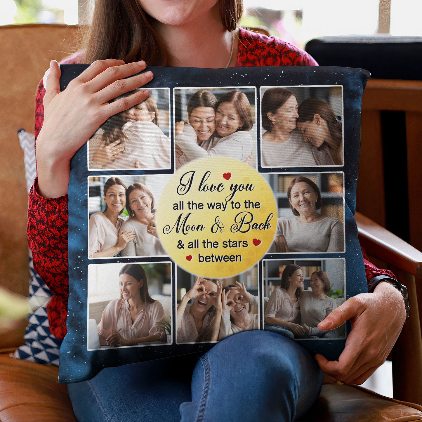 Love You All The Way - Personalized Photo Pillow