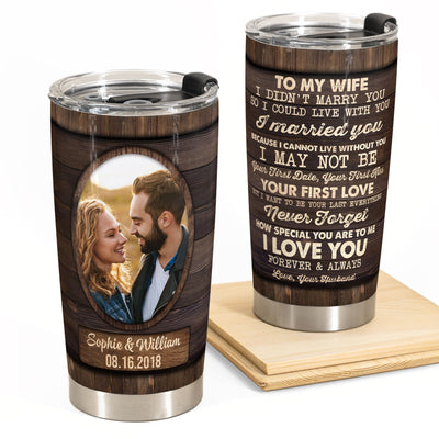 Love You Forever & Always - Personalized Photo Tumbler Cup