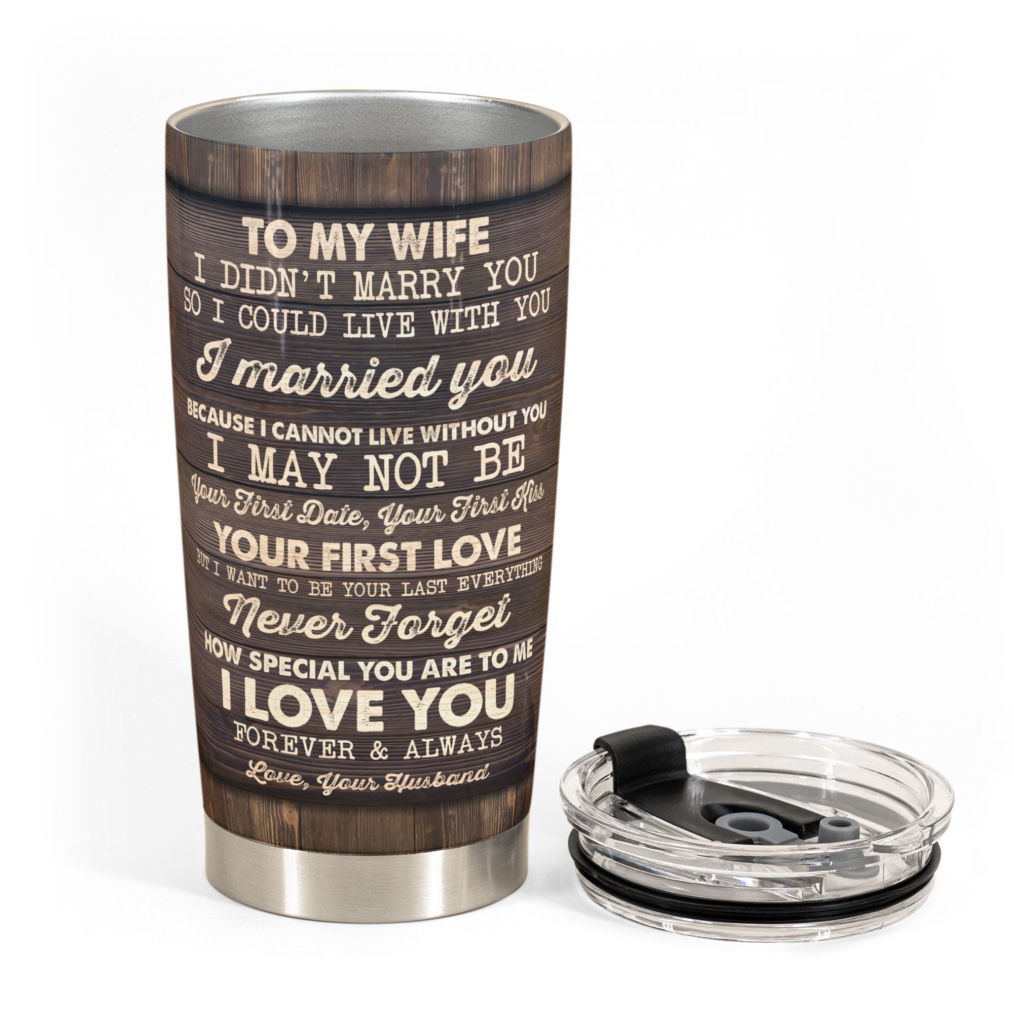 Love You Forever & Always - Personalized Photo Tumbler Cup