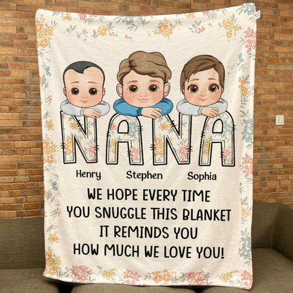 Love You Grandma - Personalized Blanket
