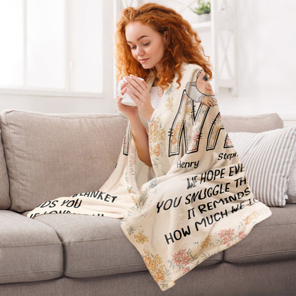 Love You Grandma - Personalized Blanket
