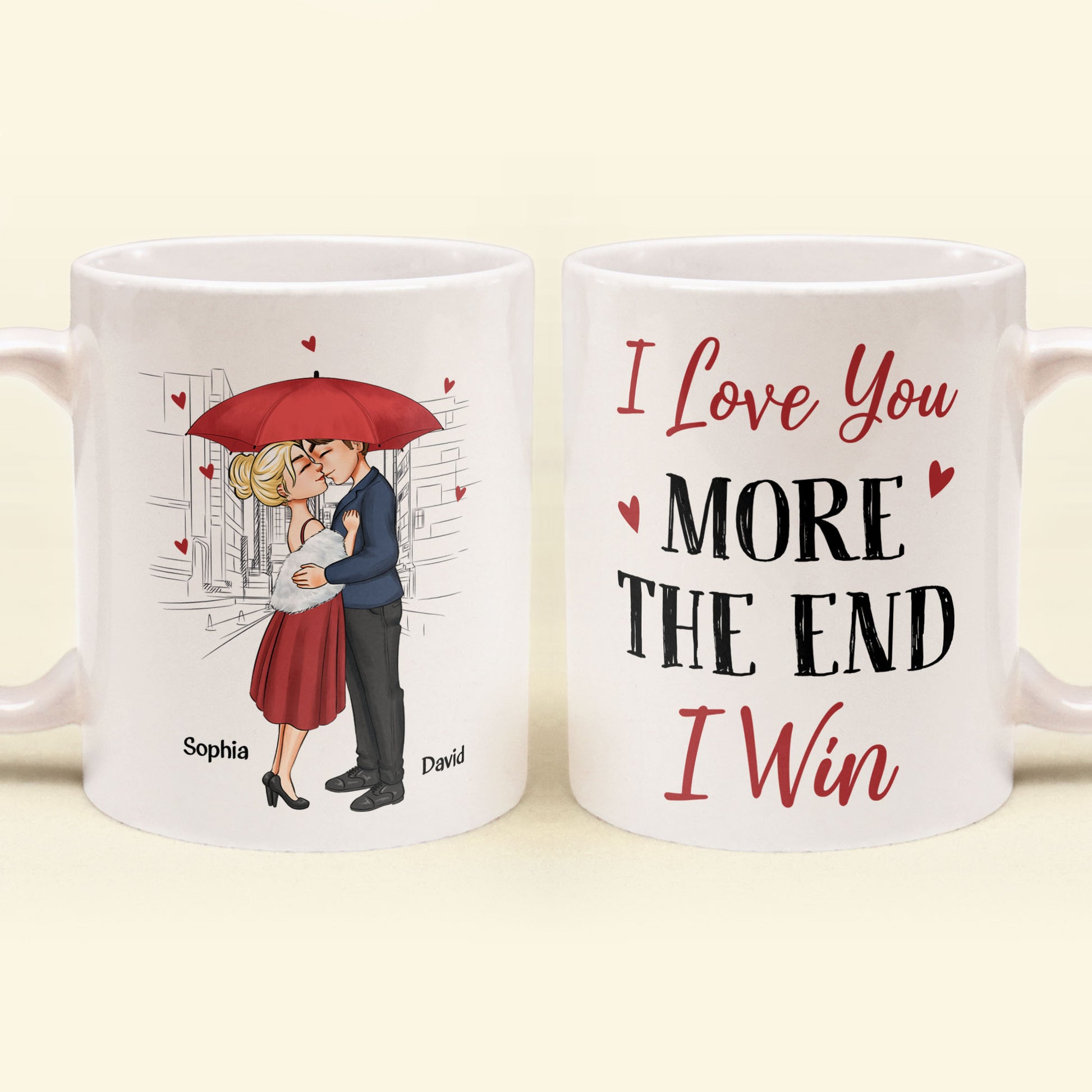 Coffee mug with love message: For another 366 days with you