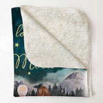 Love You Past The Moon - Personalized Blanket