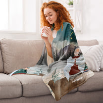 Love You Past The Moon - Personalized Blanket